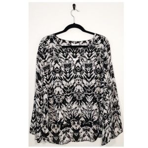 Parker Blouse Top Black & White